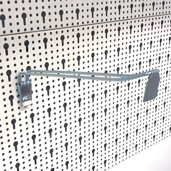CARLIG DUBLU L300 MM CU ETICHETA PRET PENTRU PANOU SPATE PERFORAT