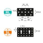 CARLIG DUBLU L200 MM CU ETICHETA PRET PENTRU PANOU SPATE PERFORAT - imagine 2