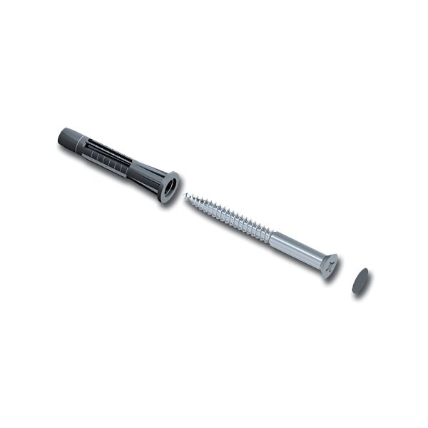 SET DE BAZA PENTRU MONTAJ VERGELE DE PERETE, SURUBURI CU DIBLU SI CAPAC