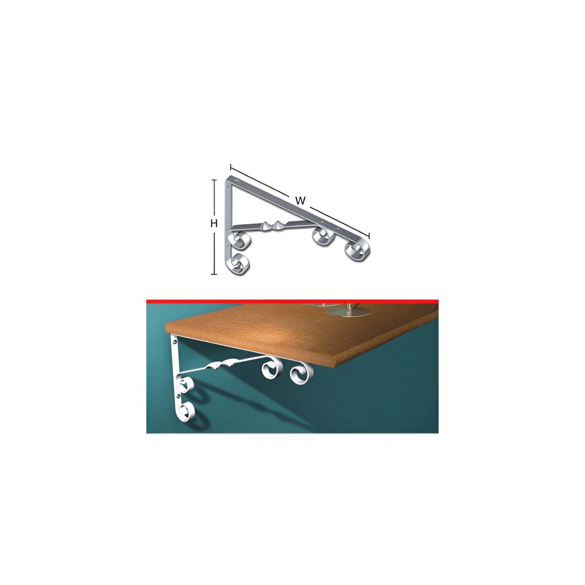 CONSOLA METALICA - SUPORT PT. POLITE DE LEMN MODEL FORJAT 180X130 NEGRU - imagine 1