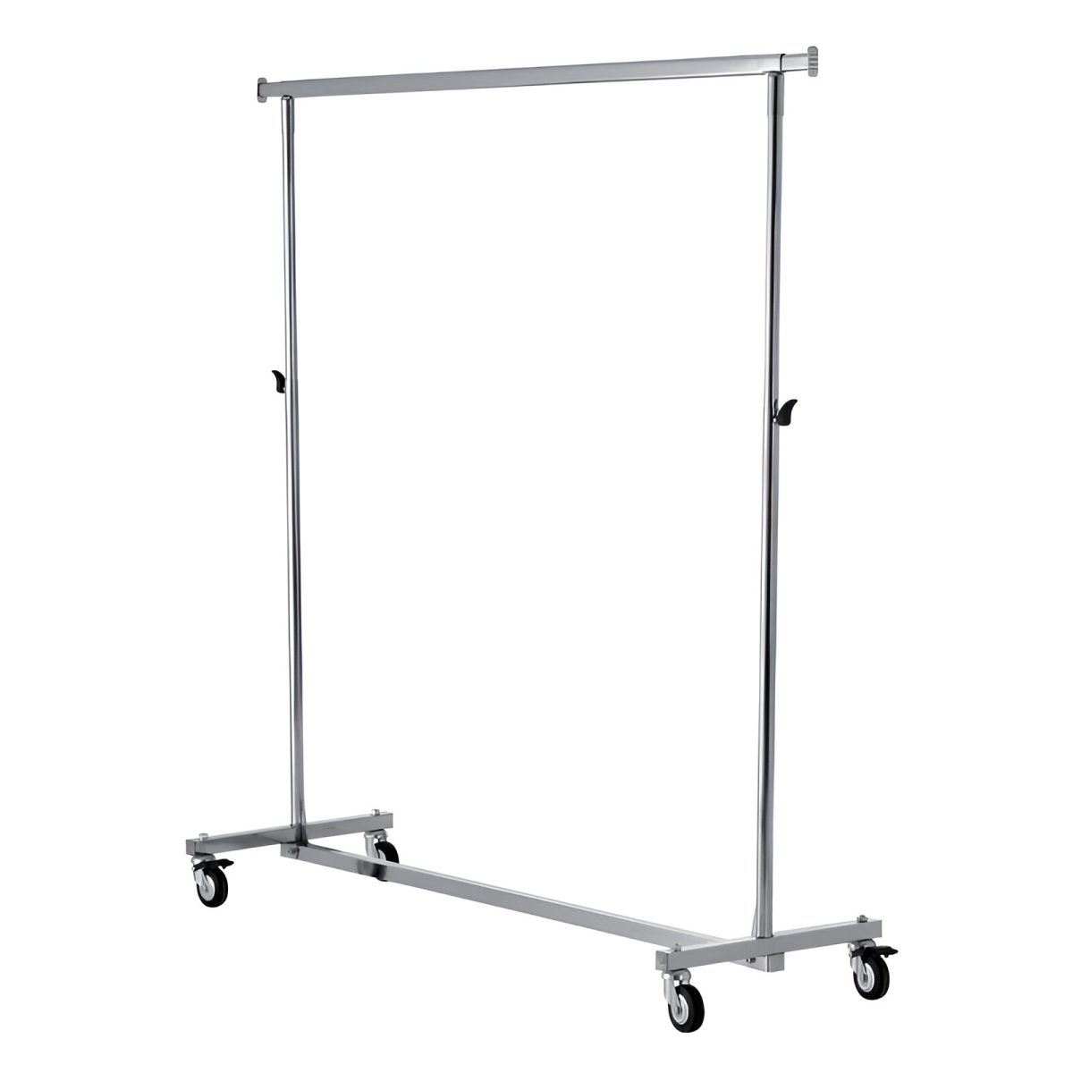 SUPORT UMERASE HAINE AJUSTABIL CU ROTI L150-220 ;H 115-190 CM, CROMAT - imagine 1