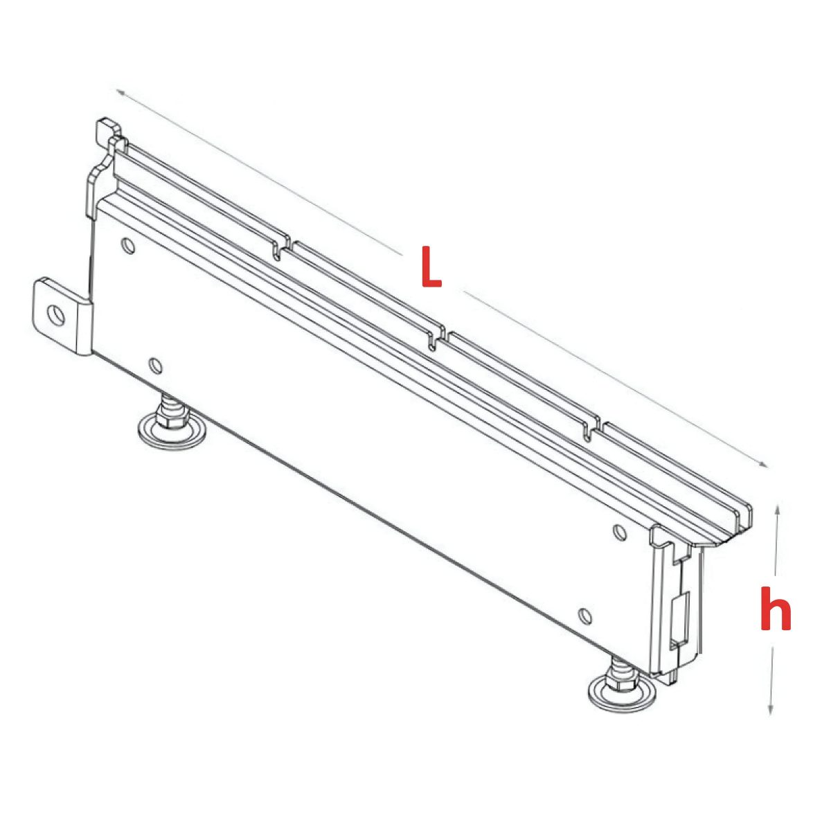 PICIOR -BAZA PENTRU COLOANA RAFT STANDARD DE MAGAZIN PAS25 MM H11,5 CM - imagine 1