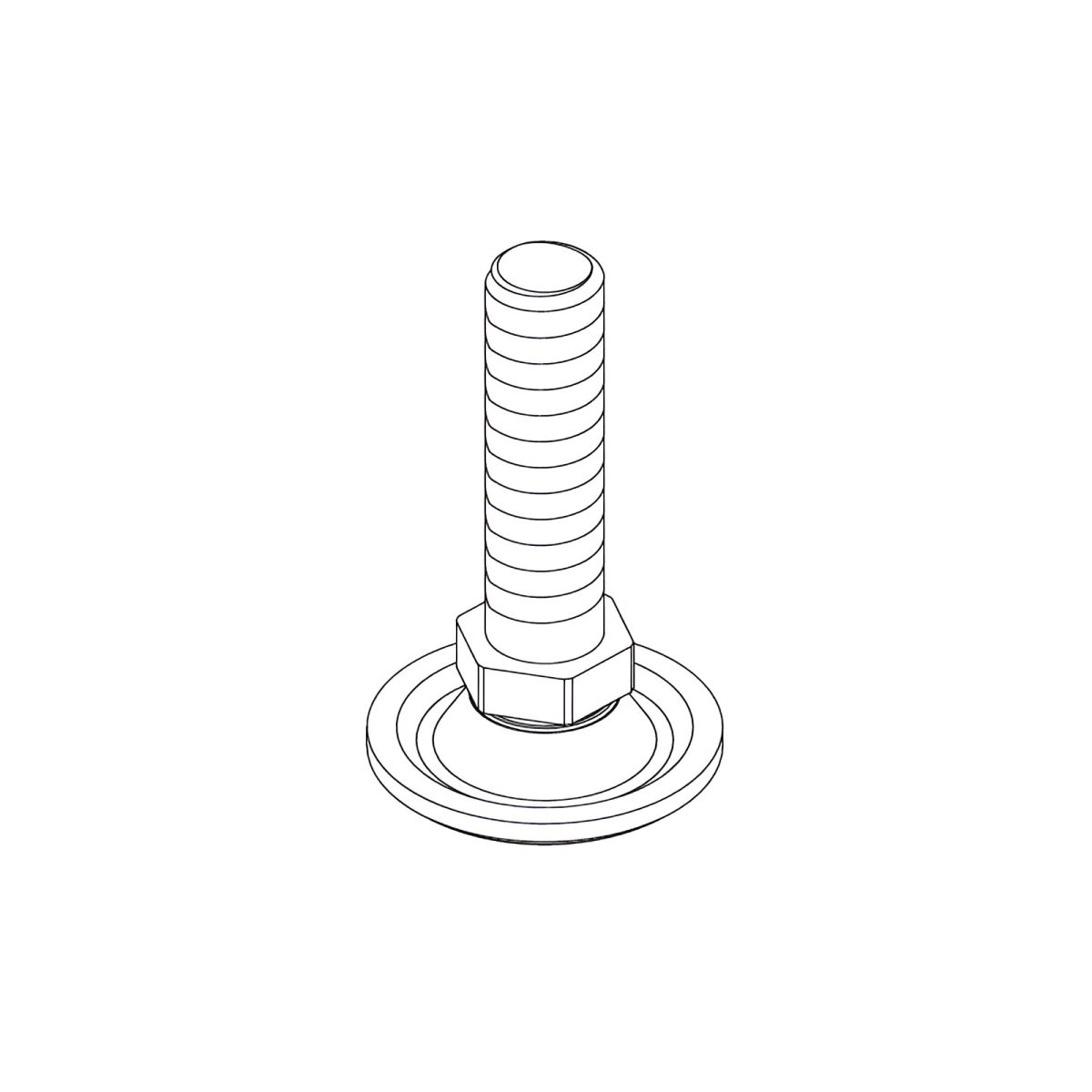 PICIOR F30 M10X60 ZINC PENTRU REGLARE INALTIME PICIOR SI COLOANA DE RAFT - imagine 1