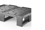 PALET PLASTIC D2 PE 600X800X160 MM GRI BASALT - imagine 3