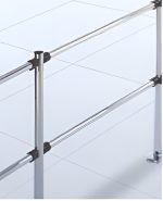 COLOANA PT. GHIDAJ ACCES MAGAZINE DIAMETRU 50 MM H107 CM CU 2 CONEXIUNI INOX - imagine 3