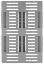 PALET PLASTIC H1 PE 1200X800X160 MM CU MARGINE 7 MM GRI - imagine 2