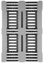 PALET PLASTIC H1 PE 1200X800X160 MM CU MARGINE 7 MM GRI - imagine 5