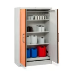 DULAP PRO SECURIZAT HAZMAT DEPOZITARE SUBTANTE PERICULOASE 120X60X195 CM 66 LT - imagine 2