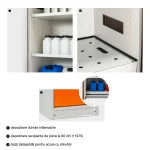 DULAP PRO SECURIZAT HAZMAT DEPOZITARE SUBTANTE PERICULOASE 120X60X195 CM 66 LT - imagine 5