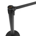 COLOANA CU BANDA DELIMITARE NEGRU H 95CM, BAZA ABS DIAMETRU 36 CM - imagine 2