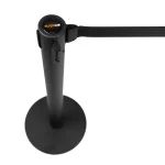 COLOANA CU BANDA DELIMITARE NEGRU H 95CM, BAZA ABS DIAMETRU 36 CM - imagine 3