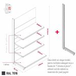 MODUL DE PERETE H241,5 L100 (1 RAFT L50+5 RAFT L40) 7016 - imagine 4