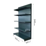 MODUL DE PERETE H241,5 L125 (1 RAFT L50+5 RAFT L40) 7016