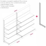 MODUL DE PERETE H241,5 L125 (1 RAFT L50+5 RAFT L40) 7016 - imagine 5