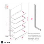 MODUL DE PERETE H211,5 L100 (1 RAFT L50+4 RAFT L40) 7016 - imagine 3
