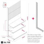 MODUL DE PERETE CU RL H241,5 L100 (1 RAFT L50+2 RAFT L40) 7016. - imagine 10