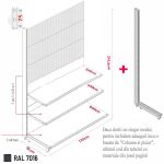 MODUL DE PERETE CU RL H241,5 L125 (1 RAFT L50+2 RAFT L40) 7016 - imagine 8