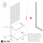 MODUL DE PERETE CU RL H211,5 L70 (1 RAFT L50+1 RAFT L40) 7016 - imagine 7