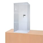 VITRINA PLASTIC CU 2 RAFTURI AJUSTABILE PE INALTIME SI INCUIETOARE, 30X30X60 CM