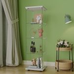 VITRINA CU 3 RAFTURI INCUIETOARE 40X40X160 CM STICLA SECURIZATA 5 MM - imagine 2