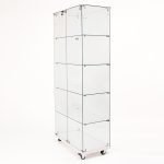VITRINA CU 4 RAFTURI SI INCUIETOARE 80X40X180 CM STICLA SECURIZATA 5 MM
