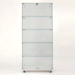 VITRINA CU 4 RAFTURI SI INCUIETOARE 80X40X180 CM STICLA SECURIZATA 5 MM - imagine 2