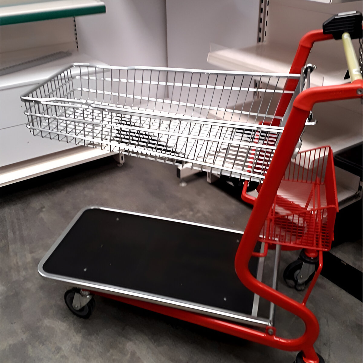 171402.0081 CARUCIOR TIP PLATFORMA TRANSPORT MARFA 300 KG , CU PLATFORMA DIN LEMN - imagine 1