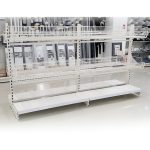 RAFT SARMA 1250X570X230 ALB RAL 9001 CU MONTARE IN COLOANA - imagine 3