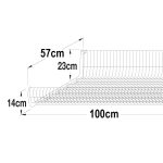 RAFT SARMA 1000X570X230 MM ALB RAL 9001 CU MONTARE IN COLOANA