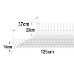 RAFT SARMA 1250X370X235 MM ALB RAL 9001 CU MONTARE IN COLOANA