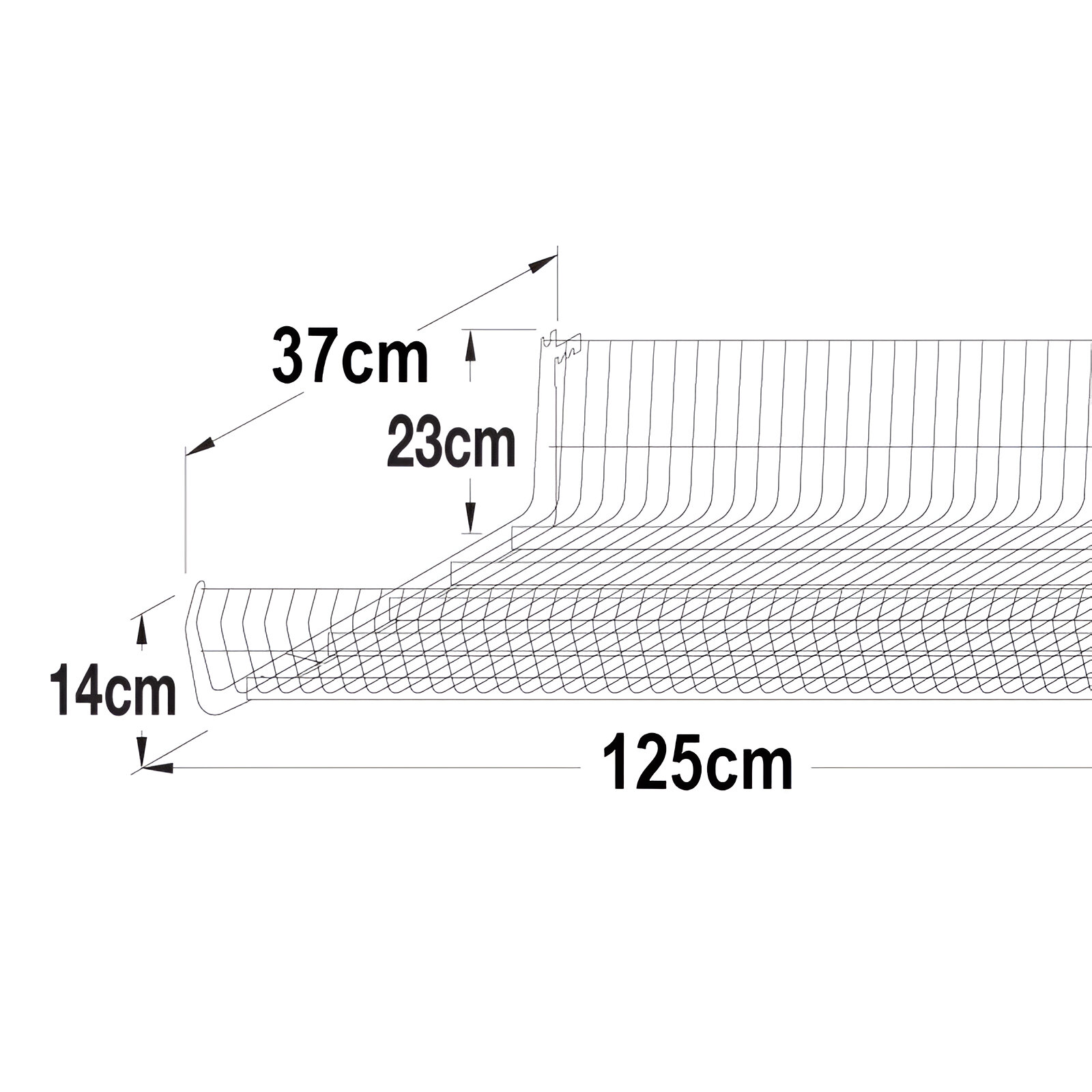 171705.0039 RAFT SARMA 1250X370X235 MM ALB RAL 9001 CU MONTARE IN COLOANA - imagine 1
