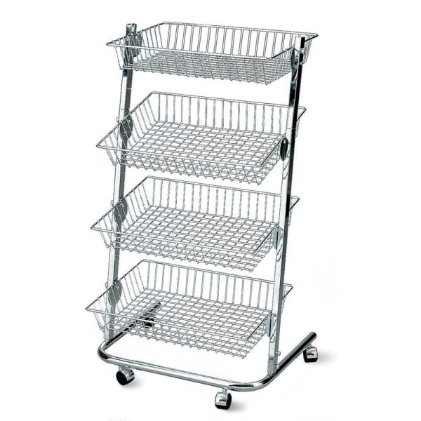 STAND METALIC CU 4 COSURI SARMA 60X40X100 CM , INCLINATIE COSURI AJUSTABILA