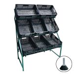 STAND METALIC PT. LEGUME - FRUCTE PT.LAZI VERDE RAL 6029 - imagine 2