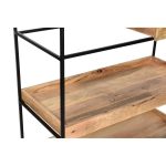 STAND METALIC CU 6 ETAJERE DIN LEMN 89X40X178 CM - imagine 3