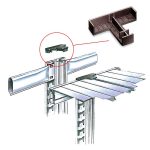 CAPAC SIMPLU PENTRU COLOANA METALICA UNIRACK PT.RAFTURI DEPOZITARE USOARA - imagine 2