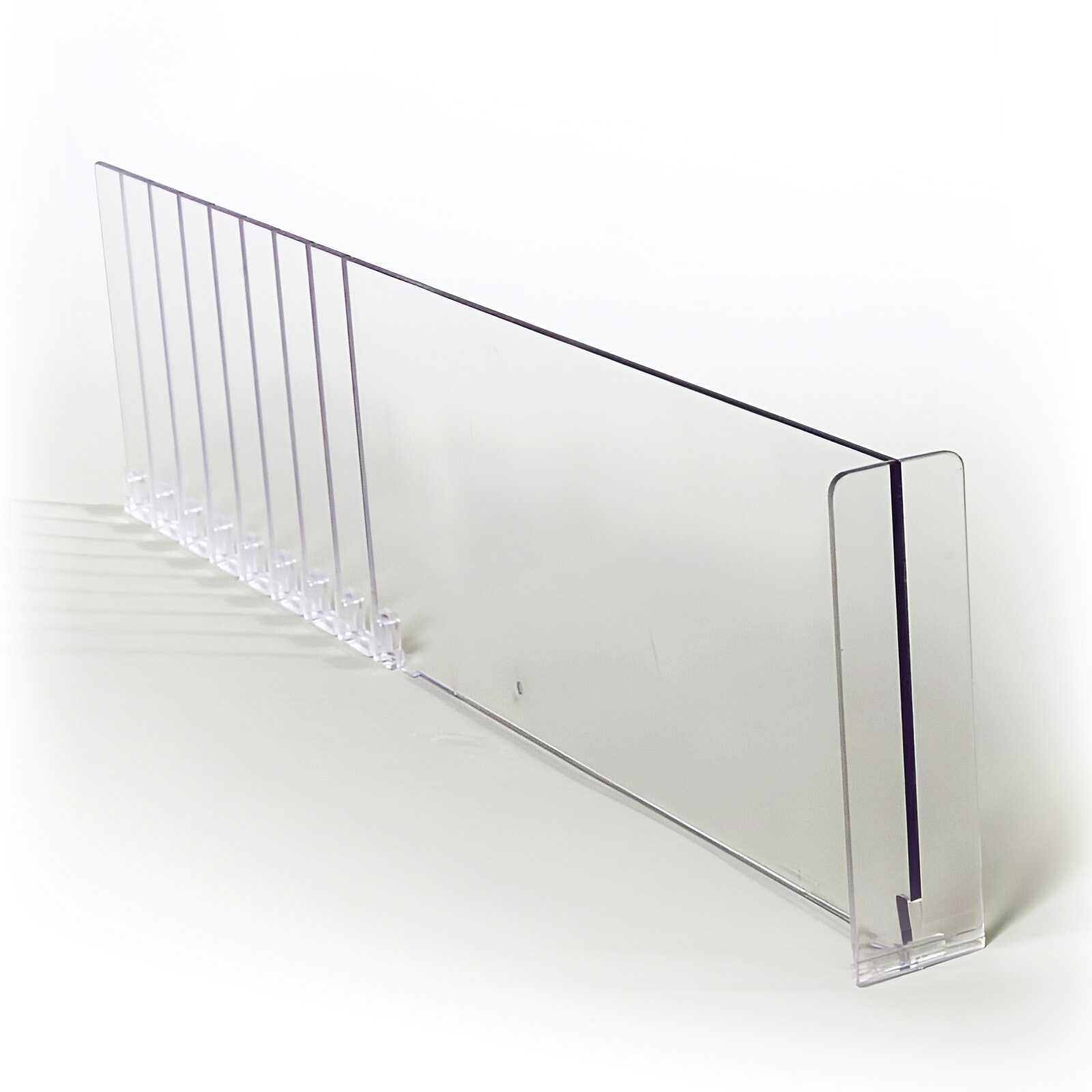 172901.0161-1 DESPARTITOR "T" PT.RAFT TRANSPARENT H 12 CM REGLABIL L285-485 MM MONTAJ PE SINA - imagine 1