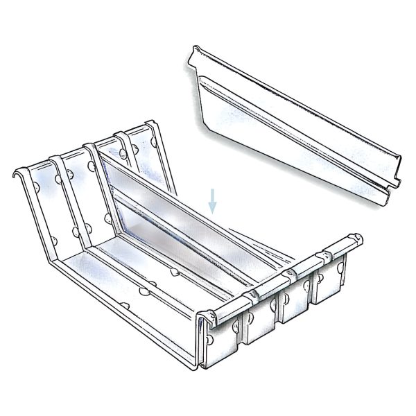 SEPARATOR PENTRU POLITA TIP CUVA METALICA. GALVANIZAT UNIRACK & SUPER123