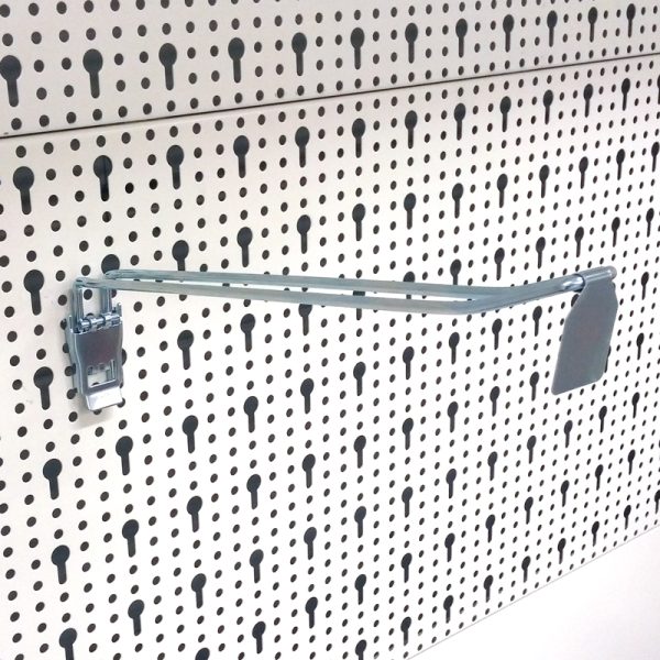 CARLIG DUBLU L200 MM CU ETICHETA PRET PENTRU PANOU SPATE PERFORAT