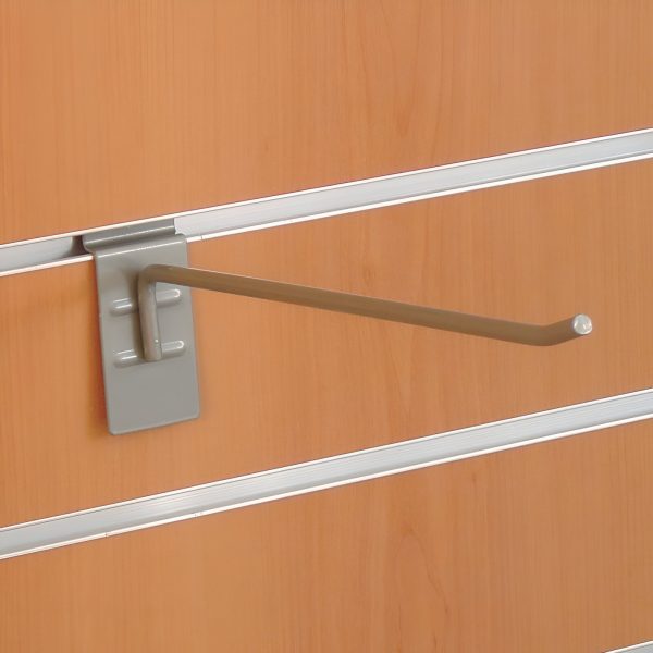 BRAT / CARLIG SIMPLU METALIC GRI 30 CM PENTRU PANOU SLAT