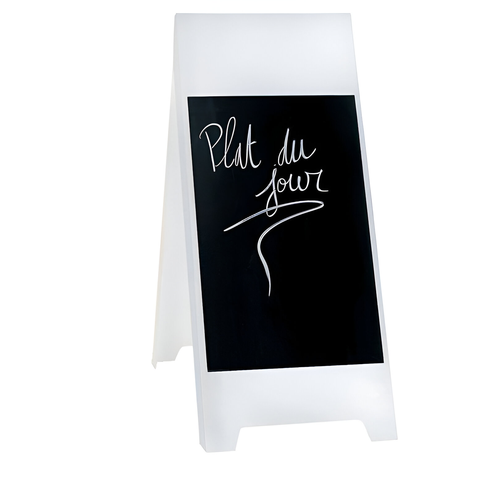 173403.0006 PEOPLE STOPPER A-BOARD DUBLU 55X100 CM CU RAMA ALBA PVC - imagine 1