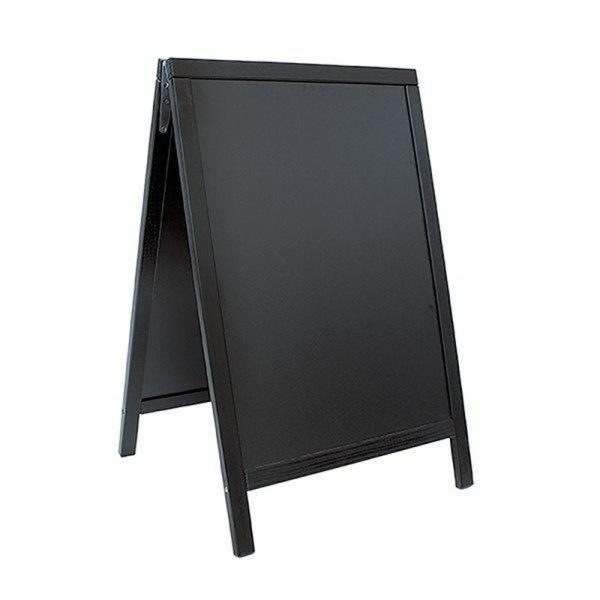 PEOPLE STOPPER A-BOARD DUBLU CU RAMA LEMN NEGRU 55X85 CM