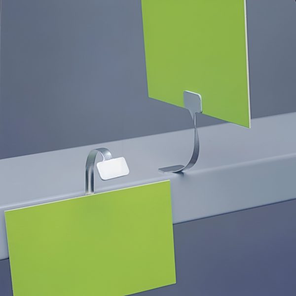 SUPORT ALUMINIU FLEXIBIL CU AUTOCOLANT 7.5 CM, PT.SEMNALIZARE LA RAFT