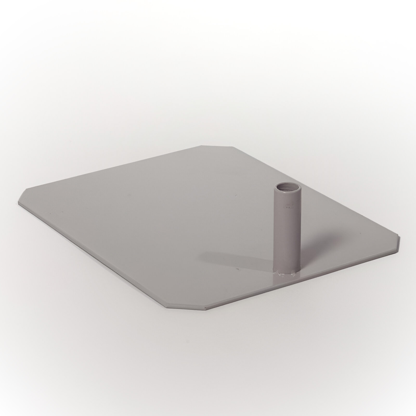 173805.0003 BAZA METAL 16X20 CM GRI PT. SUSTINERE TUB TELESCOPIC SI RAMA PLASTIC - imagine 1