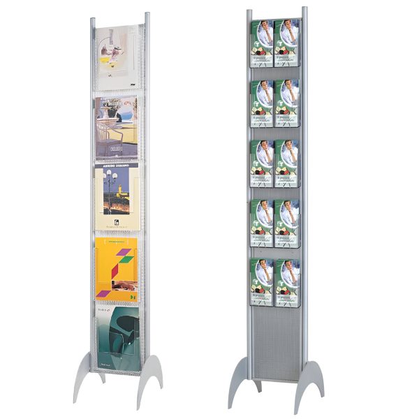 STAND BROSURI "LINEAR" PENTRU EXPUNERE INDOOR GRI