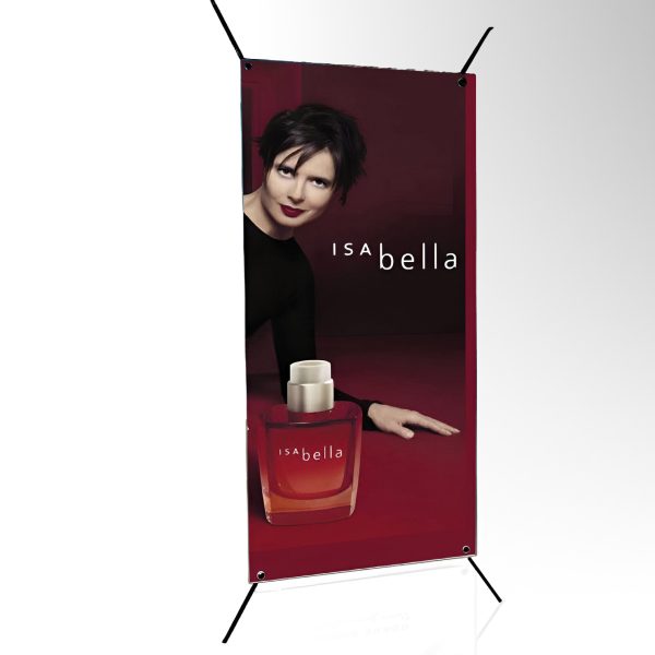 STAND POSTERE "X-KITE" 60X160 CM, INDOOR, ALUMINIU NEGRU, SUSTINERE PE PODEA