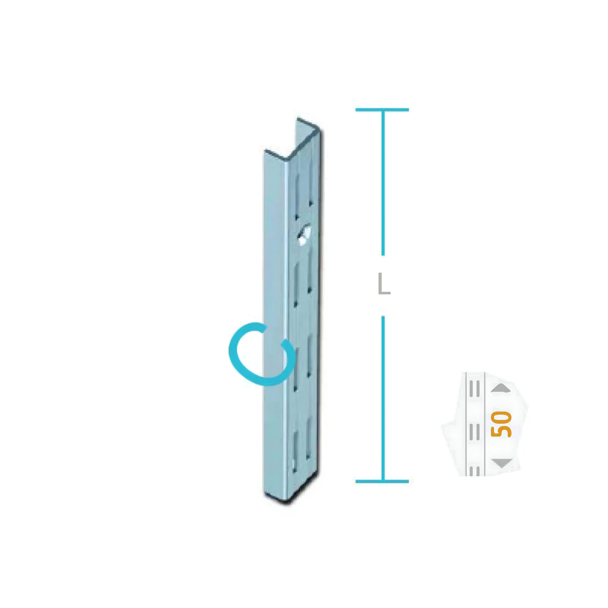 174504.0131 VERGEA VERTICALA PT.PERETE DUBLA 2 RANDURI DE GAURI PT.RAFTURI ELEMENT SYSTEM - imagine 1