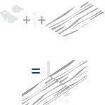 CLIP FLUTURE PT. SUPORT PRO, POLITE STICLA+LEMN, 12 BUCATI - imagine 5