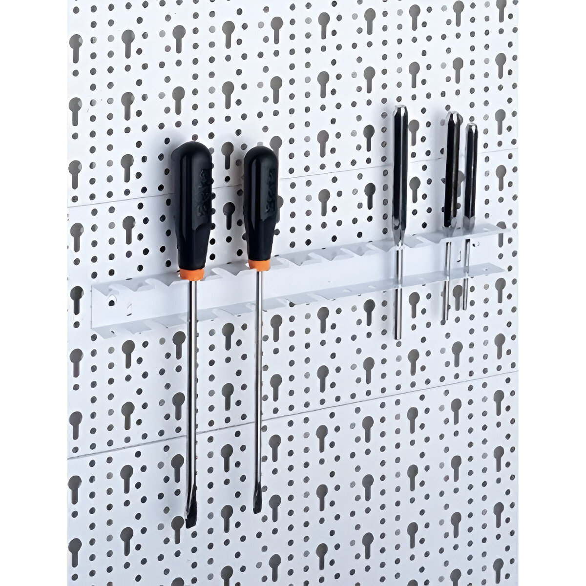 174509.0033 SUPORT METAL GRILA DUBLA L 360 ALB PT. BURGHIE, MONTAJ PE PLACA MULTIGAURA - imagine 1