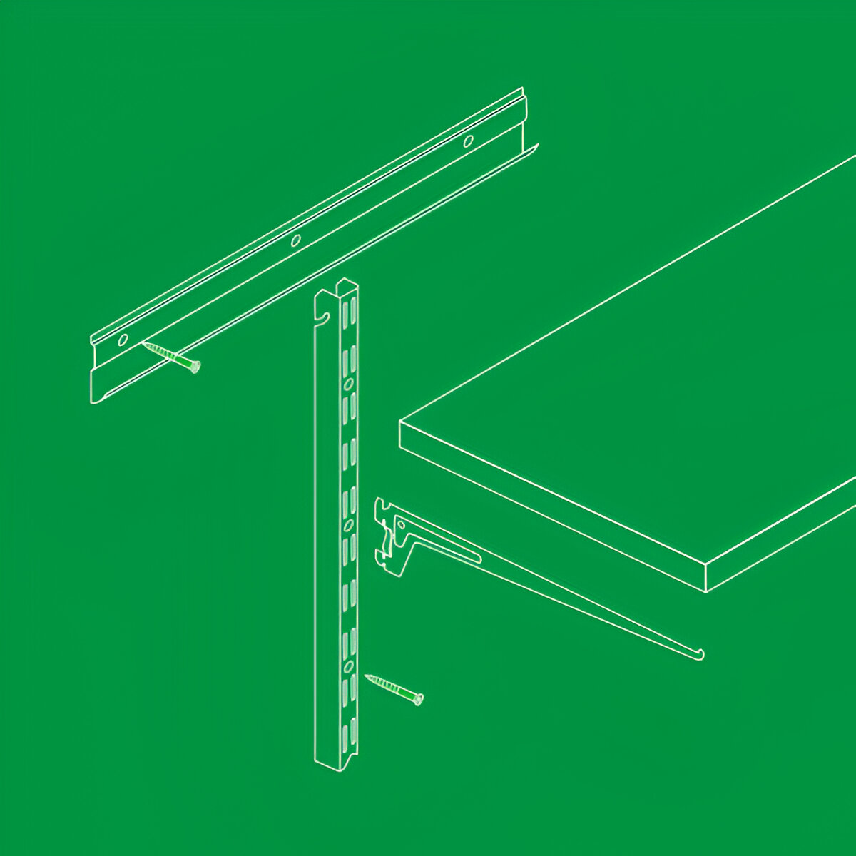 174511.0000 SINA ORIZONTALA PT. SUSTINERE VERGEA DE PERETE 1016 MM GRI 300KG ELEMENT SYSTEM - imagine 1