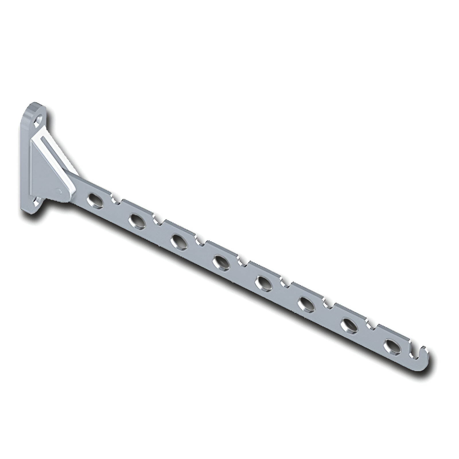 174605.0049 SUPORT METALIC UMERASE LAURA, 30 CM ALB, RABATABIL PRINDERE IN PERETE - imagine 1